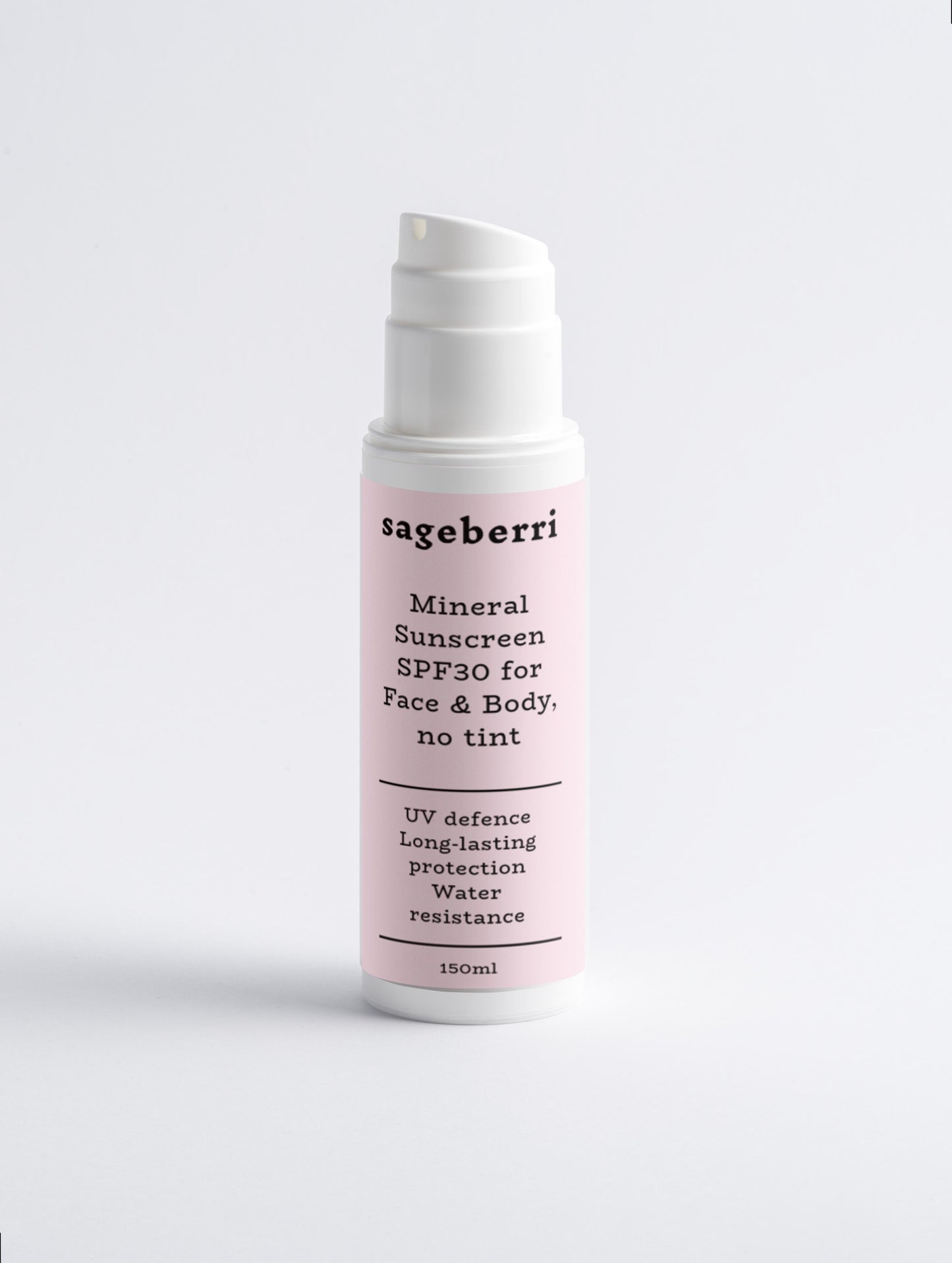 Mineral Sunscreen SPF30 for Face & Body, no tint