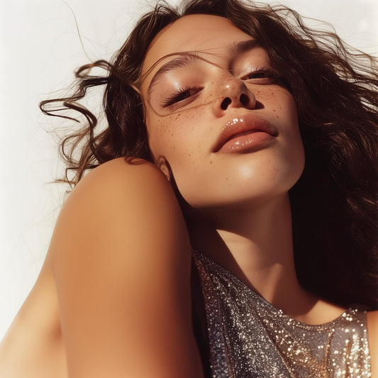 This is a head and shoulder of a beautiful dark haired young woman