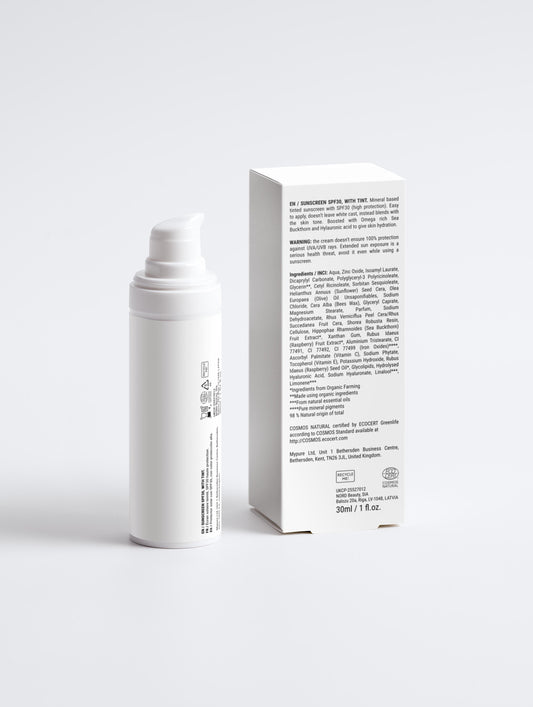 Sunscreen SPF30, with tint